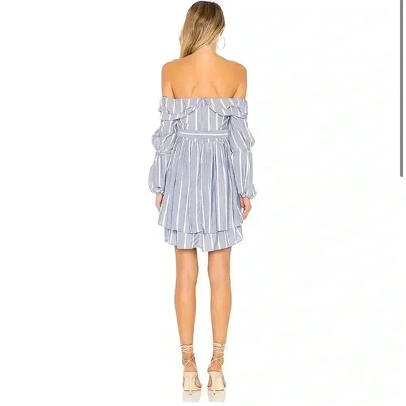 AUTEUR REVOLVE LINDA STRIPE OFF THE SHOULDER DRESS - Picture 4 of 9
